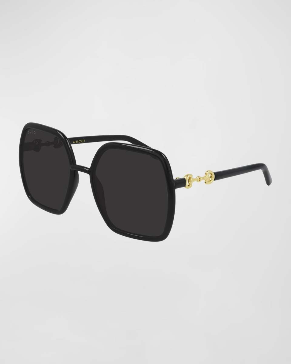 Oversized Geometric Injected Plastic Sunglasses